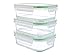 Kinetic 6 Piece Glassworks Series Oven Safe Rectangular Food Storage Set, 14 oz, Clear