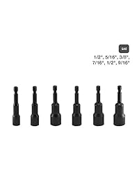 Neiko 10250A   Juego de destornilladores magnéticos hexagonales de acero Cr V, vástago hexagonal de cambio rápido de 2.5 in, SAE y métricos, juego de 12 piezas