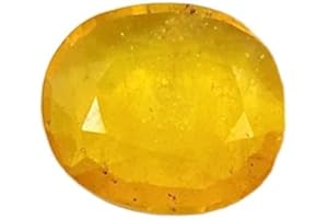 LMDPRAJAPATIS Natural Yellow Sapphire Pukhraj Certifed Gemstone