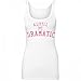 Customized Girl A Little Bit Dramatic Tank Top, White Tank Top Woman - Semi-Fitted Gildan Womens White Tank Top