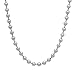 4mm Durable Solid Stainless Steel Smooth Beaded Ball Chain Necklace