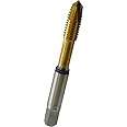 GUHRING 9039070079380 Spiral Point Tap, Plug, Powered Metal Cobalt, TiN Coating, 3 Flute, 5/16"-18 Size