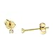 14k Yellow Gold Cubic Zirconia Stud Earrings, 1.50mm (0.03ctw)