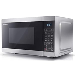Sharp-YC-MG02U-S-800W-Digital-Touch-Control-Microwave-with-1000-W-Grill-20-Litre-Capacity-11-Power-Levels-and-8-Cooking-Programmes--Silver SHARP YC-MG02U-S 800W Digital Touch Control Microwave with 20 L Capacity, 1000W Grill & Defrost Function – Silver