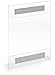 Arraview 8.5 x 11 Acrylic Sign Holder Clear Wall Mount Adhesive, No Drilling, 6-pack