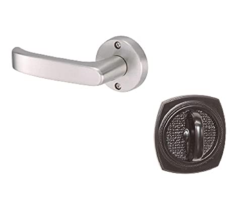 川口技研 Jレバー 戸襖錠 丸座 住宅室内用レバーハンドル バックセット65mm JL-24-2M-N ニッケル シルバー商品画像