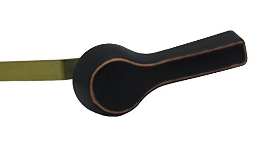 ELBA Universal 10" Offset Toilet Tank Flush Trip Lever Handle Replacement With Metal Nut In Oil Rubbed Bronze Finish, Fits Most Toilets, Quick Installation With 6 Pre-drilled Holes On The Arm, (Flat A - Thumbnail 3