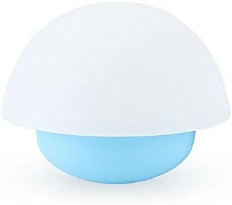 UnionLED 7 Color Changing Tumbler Mushroom Portable LED Night Light Touch Sensor Dimmable, Best for Nursery Baby Kids Room Indoor and Outdoor (Blue)
