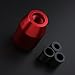 Sedeta New 5 Speed Manual Universal Gear Shifter Shift Stick Knob JDM Red Aluminum Nob Racing Replace W/3 Adapter