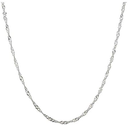 Stainless Steel Chain Necklace Silver for Men Women 16" - 30"