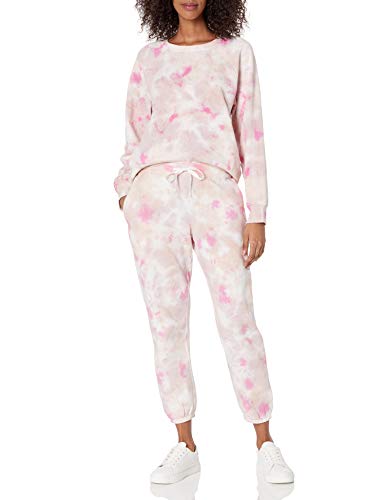 THE DROP WOMEN’S DINA FLEECE ELASTIC HEM SWEATPANT, ROSE, S