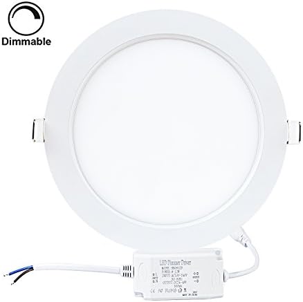 IMISS Lighting 6W 4 Inch White Ultra-Thin Circular Led Ceiling Panel Light, Downlight with Junction Box,5000K Daylight White,600lm, Dimmable, Energy Star & ETL Certified