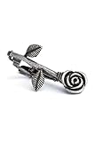 English Laundry Men's English Rose Tie Bar, Silver Metal, One Size