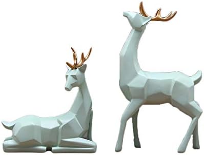 Fengkuo Nordic Geometric elk Ornaments Home TV Cabinet Living Room Wine Cabinet Bedroom Decorations Floor Decoration Modern Minimalist Boutique Decoration (Color : Light Green)