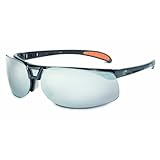 Uvex S4203 Protégé Safety Eyewear, Metallic Black Frame, Silver Mirror Ultra-Dura Hardcoat Lens