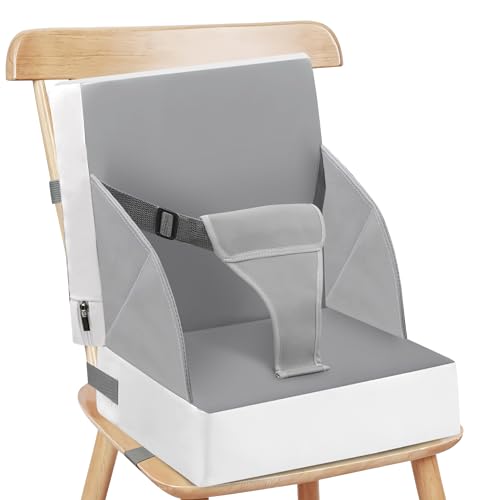 Rehausseur Chaise Enfant - Siège Rehausseur Pour Table, Chaise Haute Portable Pour le Voyage, Siège Rehausseur de Voyage Compact et Léger Avec Sangles Réglables Pour bébé