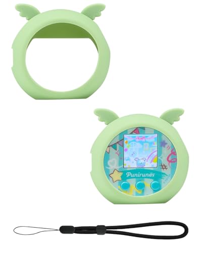 Chanvoo Silicone Case Compatible with Punirunes Interactive Digital Toy - Protective Sleeve with Lanyard (Case Only) - Pale Green