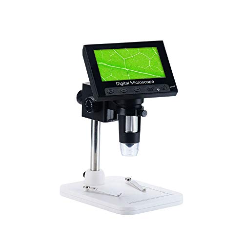 LCD Digital Microscope, Pevor 4.3 inch 500X1000X Magnification USB Microscope Magnifier with 8