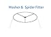 Urbanest Softback Bell Lampshade, Faux Silk, 5-inch by 9-inch by 7-inch, Off White, Spider-fitter