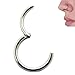 NewkeepsR 18G/16G/14G/12G/10G 316L Steel Nose Hoop Ring Earring Hinged Clicker Seamless Segment Helix Daith Cartilage Lip Piercing-6/7/8/9/10/11/13/14mm