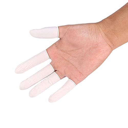 Nitrip 100Pcs Finger Condom Bag Disposable Anti Static Rubber Finger Cots Tattoo Beauty Nail Finger Protector Gloves Art Accessory - Thumbnail 2