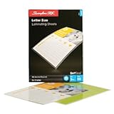 Swingline GBC SelfSeal Self Adhesive Laminating Sheet, Letter Size, Glossy, 3 Mil, 50 Pack (3747307)