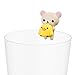 Kitan Club Putitto San-X Rilakkuma Cup Toy - Blind Box Includes 1 of 5 Collectable Figurines - Hangs on Thin, Flat Edges - Authentic Japanese Design - Made from Durable Plastic