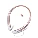 Bluetooth Headphones Wireless Headset Retractable Stereo Neckband Earbuds with Mic (12 Hours Play Time, Bluetooth 4.1, Noise Canceling, Rose)