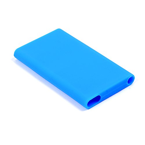 ColorYourLife iPod Nano Silicone Cases Skins Covers for New iPod Nano 8th Generation 7th Generation with 1 Screen Protector and Cleaning Wipe (Light Blue)