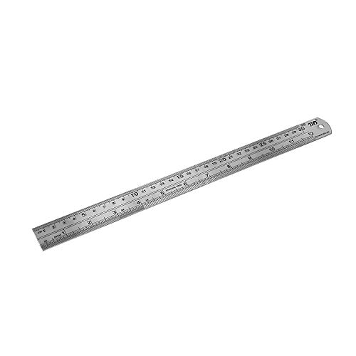 Tulead Stainless Steel Rulers Kit Dual Metric Ruler 6",8",12",16" Engineering Ruler for School,Office,Architecture