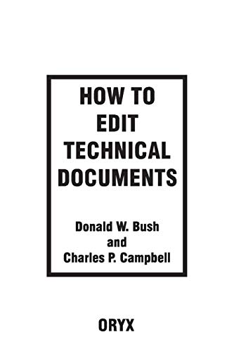 How to Edit Technical Documents: cover