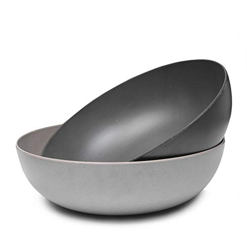 Large Salad Serving Bowls with Tongs, Mixing Bowl with Servers with