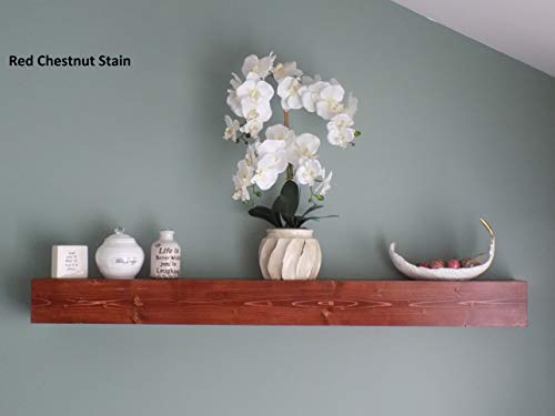 8" Deep Rustic Fireplace Mantels Faux Barn Wood You choose Stain/Beams Floating Shelves - - Thumbnail 6