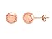 Ritastephens 14k Rose Pink Gold Ball Stud Post Earrings 3,4,5,6,7,8mm (5 Millimeters)