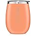 BrüMate Uncork'd XL 14oz Wine Glass Tumbler With Splash-proof Lid - Made With Vacuum Insulated Stainless Steel (Peach)