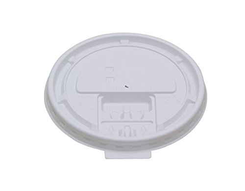 10-20TABLID White Plastic Tear Tab Lid for Paper Hot Cups (10 Packs of 100)