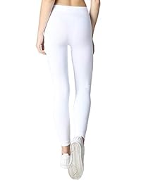 Legging Nikibiki para dama sin costuras Multi estilo Largos, talla única, Blanco sólido