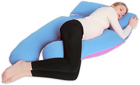 Pregnancy Pillow, U-Shape Full Body Pillow by Mobukia,Maternity Support Pillow,Blue Purple