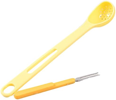 Xiangfeigao DIY Creative Two In One Fork And Spoon For Hone &amp; Kitchen Yellow