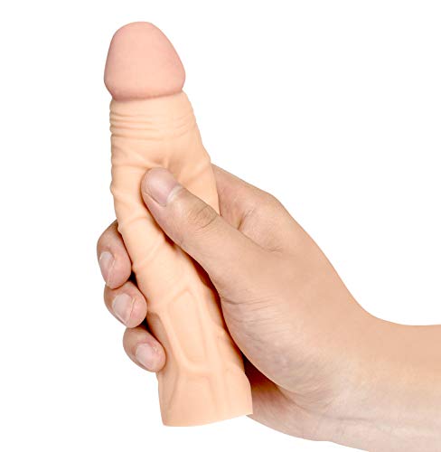 Preservativo-Allungato-Maschio-Allungabile-Preservativo-Realistico-Del-Pene-A-Bocca-Singola-Giocattolo-Di-Coppia-Contraccettiva-LEiaculazione-Ritardata-Puo-Essere-Riutilizzata17x35x38CM