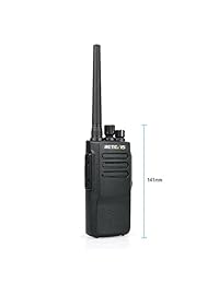 Retevis RT50 Radios de dos vías Radios de largo alcance de alta potencia DMR UHF Todos Call IP67 Pantalla de visualización activa 198 CH 2200mAhEncryption Walkie Talkies digitales a prueba de agua (Negro, 2 paquetes)