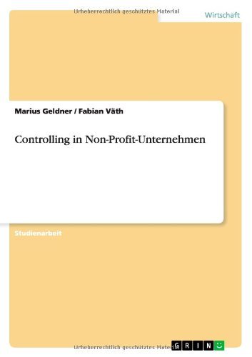 Buch Controlling In Non Profit Unternehmen Marius Geldner - 