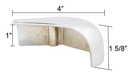 BornWinner Pool Table Rail Casting Cap with Chrome Finish - 6 PCS Set (Chrome Plated)