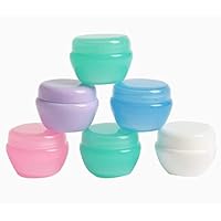 Hapy Shop 5G/5ML Plastic Small Travel Containers with Inner Liner Leakproof Refillable Cosmetics Makeup Jar for Scrubs, Oils, Salves, Creams, Lotions,Cream Gel Paste,12 Pieces