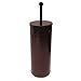 Toilet Plunger with Holder for Bathroom Metal Steel Canister Holder Drip Cup Quick Dry Heavy Duty Light Weighted Long Handle Discreet Toilet Plunger Deep Cleaning for Bath in Bronze