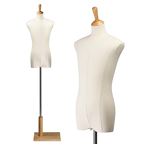 Bonnlo Upgraded Kid Dress Form, 10-12 Years Old Child Mannequin Torse Body with Adjustable Solid Wood Stand for Dress Jewelry Display (10-12 Years Old)