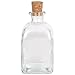 Clear Glass Square Roma Bottle