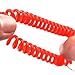 Bluecell Pack of 6 Plastic Wrist Coil Wrist band Key Ring chain for Outdoor Sport (Red)