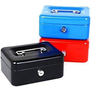 Cash Safe Box Mini Portable Strong Steel Construction Petty Suitable For Many Uses Such As At Home, School Or In The Office.