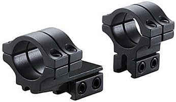 BKL278 1" Long Double Strap Offset Dovetail Scope Rings - 0.074" High - for 1" Scope Tubes - Fits 3/8" or 11mm Dovetails - Matte Black
